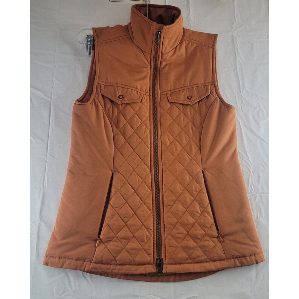 Royal Robbins Vest Women's Sz XS Orange Quilted Lined Extra Small Hiking